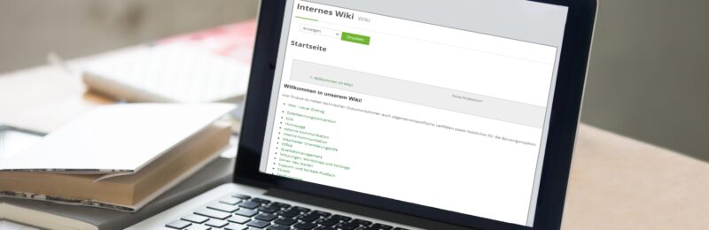Laptop mit internem Wiki